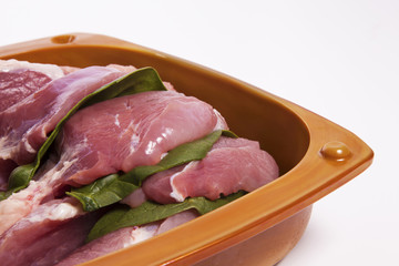 meat in a bowl