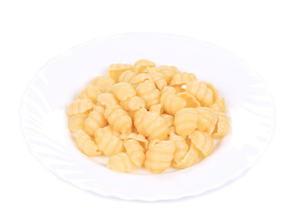 Pasta on the plate.