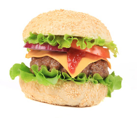 Big hamburger.