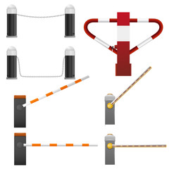 Set of road barriers