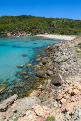 Platja des Bot beach at Algaiarens cove, Menorca