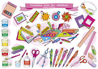 Set for hand made.Craft made of a paper.Tooling for craft.I