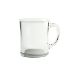 Cup of water isolated