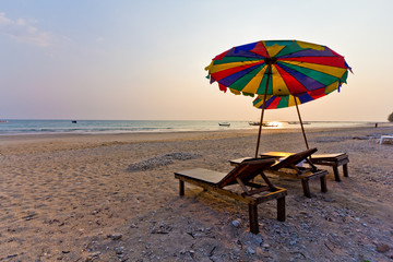 phuket evening light on the beach clear sky