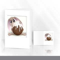Easter Bunny With Chocolate Egg.