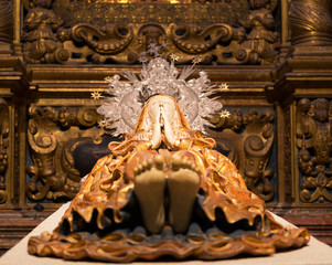 Fototapeta na wymiar Śpiąca Maryja w Palma de Mallorca Cathedral