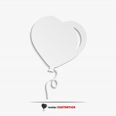 Abstract heart-shaped balloon web icon