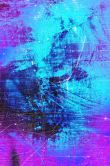 Abstrakte Farbkomposition mit Pink