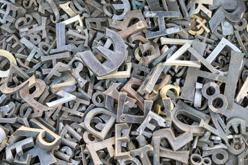 Iron letters and numbers