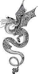 Dragon (black and white)
