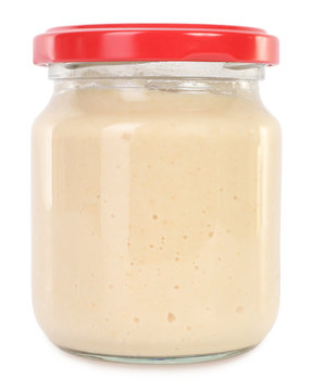 Horseradish Condiment Sauce In Glass Jar