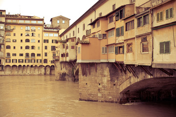 Fototapeta na wymiar Florence Ponte Vecchio bridge