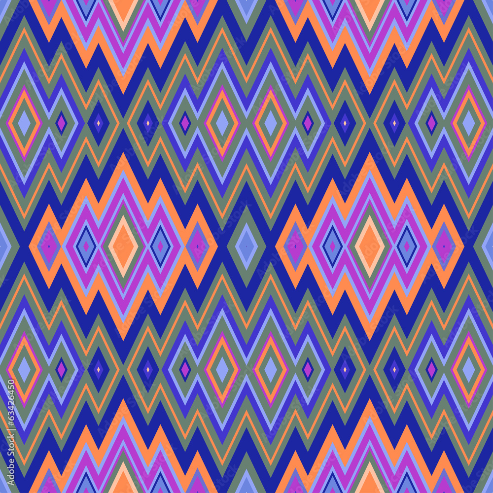 Aufkleber color abstract retro zigzag vector background