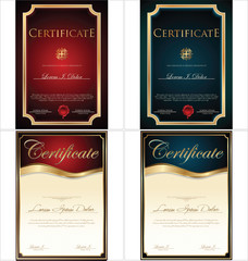 Certificate template, set