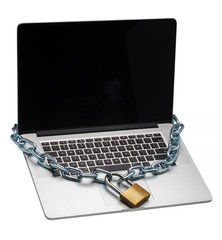Laptop Computer Security Concept
