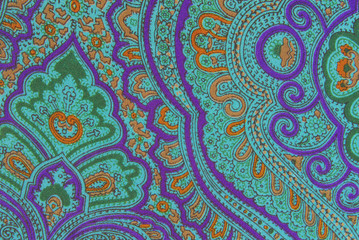 floral ornamental fabric texture