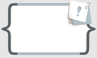 vector frame for any text with square brackets and exclamation m