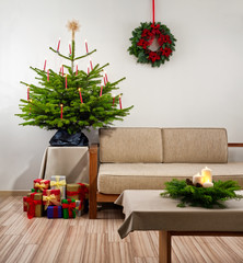 Christmas tree in living room
