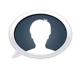 the bubble with head silhouette