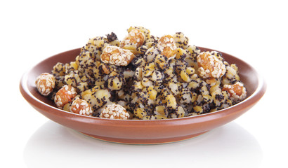 Color plate with kutia -  traditional Christmas sweet meal in