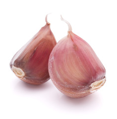 Garlic clove isolated on white background cutout