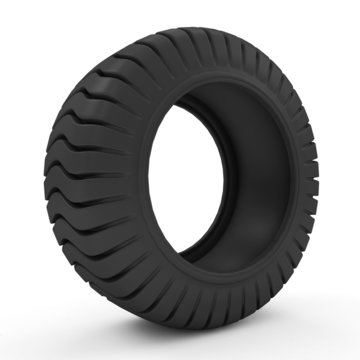 Big Heavy Tire isolated on white background