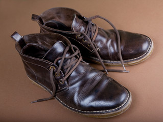Old brown boots