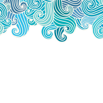 Hand drawn wavy background.