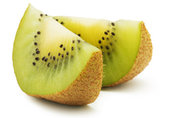 Kiwi fruit sliced segments