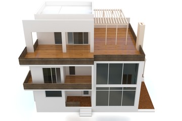 3d modern house