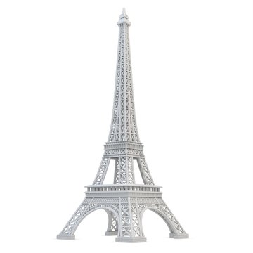 3d Eiffel Tower metallic
