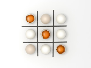 Eggs Noughts and Crosses - Easter game