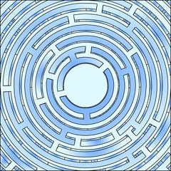 Blue circle maze