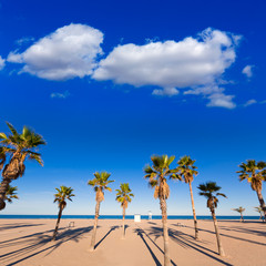 Fototapeta premium Gandia beach in Valencia at Mediterranean Spain