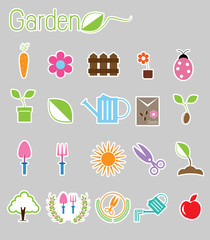 Gardening color icon vector
