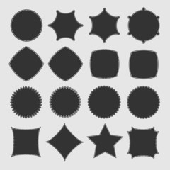 Set of blank retro vintage badges and labels