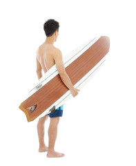 surfer holding a surfboard