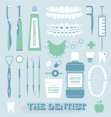 Vector Set: Dentist and Tooth Care Icons