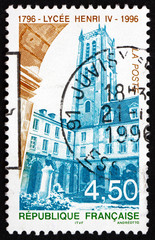 Postage stamp France 1996 Henry IV High School, Paris