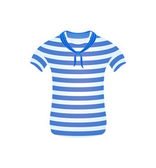 Striped sailor t-shirt with blue scarf
