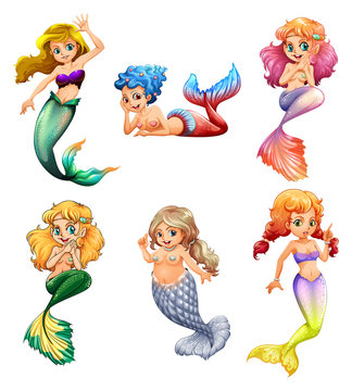Six mermaids