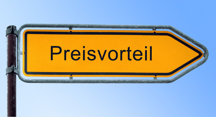 Strassenschild 6 - Preisvorteil