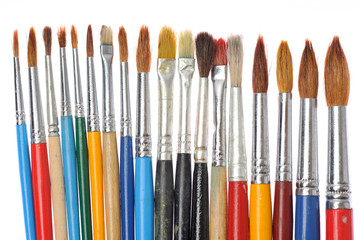 Paintbrushes isolated on white