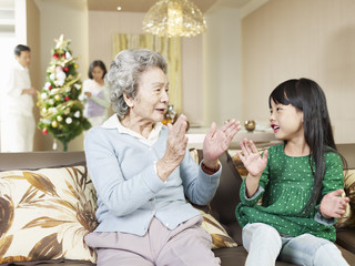 grandma and granddaughter