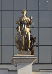 Russia's Supreme Court. Statue of the goddess of justice
