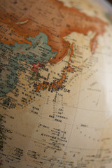地球儀、アジア