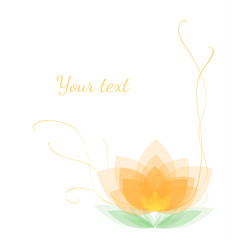 Lotus and white background