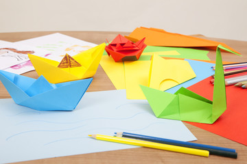fold colorful paper
