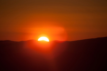 櫛形山からの日の出