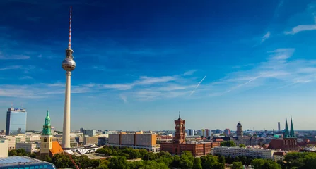 Gordijnen Berlin - city view panorama © daskleineatelier